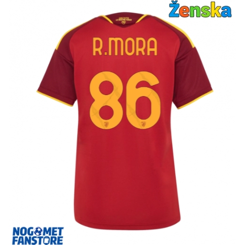 AS Roma Rodrigo Mora #86 Domaci Dres za Ženska 2026-27 Kratak Rukav